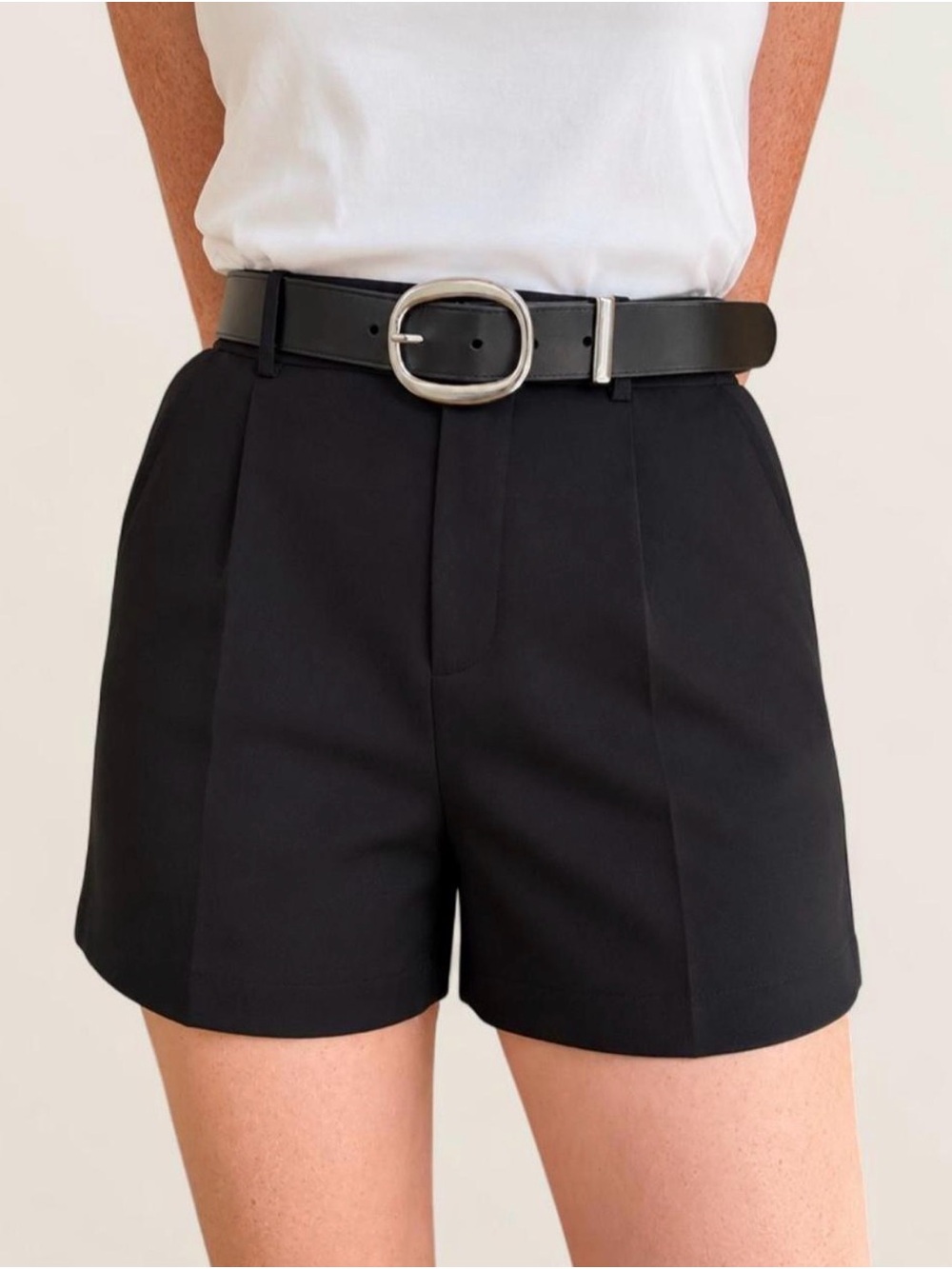 Babaton Black High-Rise Tailored Trouser Shorts | Never Worn